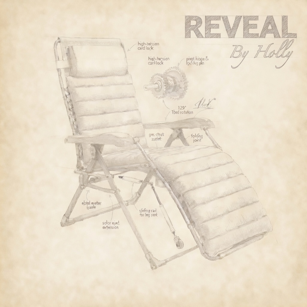 Reveal by Holly recliner technical sketch